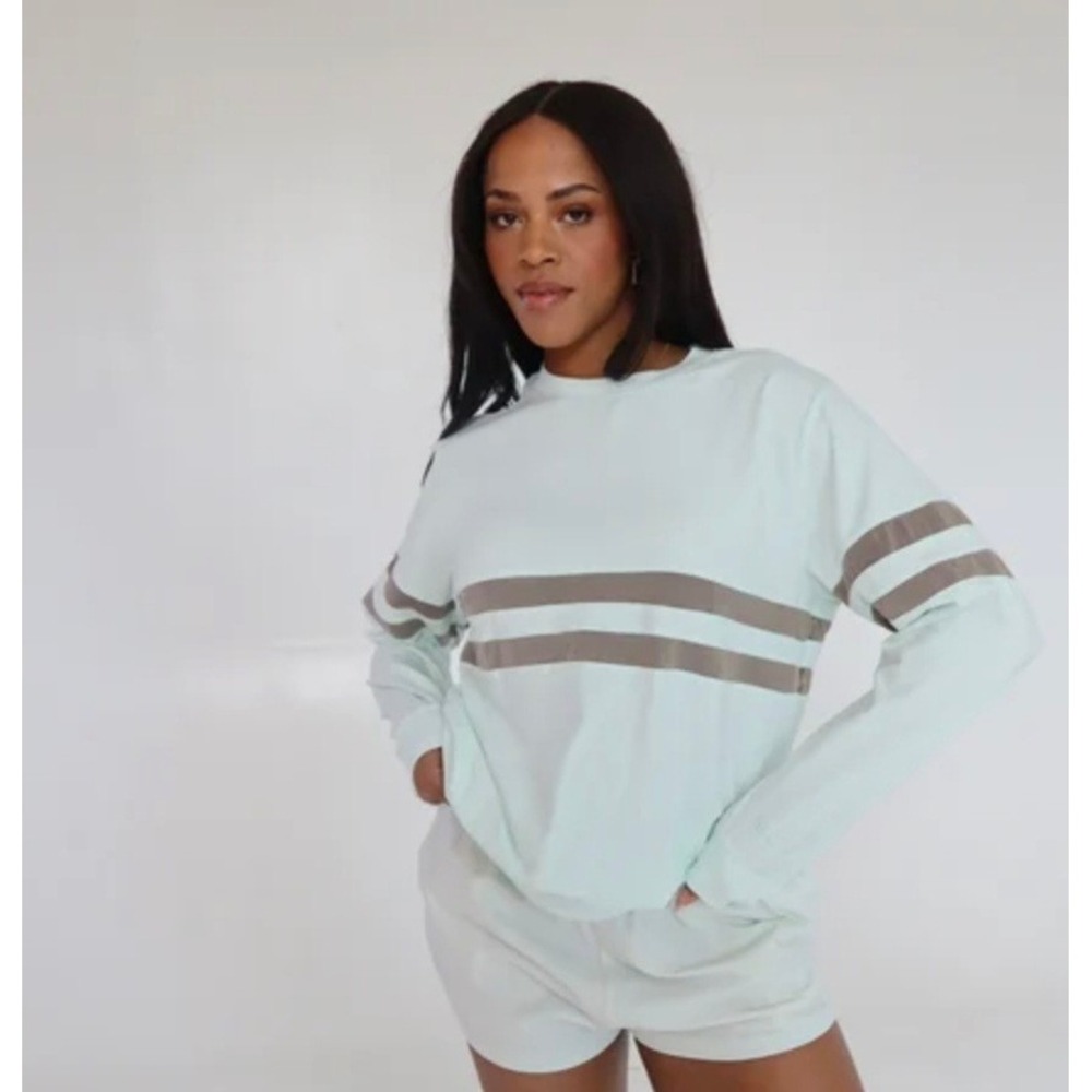 Milkstain Striped Vintage Long Sleeve Sweatshirt Women's Size Small NWT